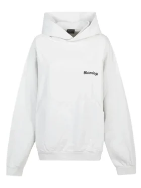 Felpe con cappuccio in cotone BB Corp “White” 713677TOVP19081