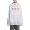 Felpe con cappuccio Metallica Oversized Fit “Dirty White Orange” 697879TMV890901