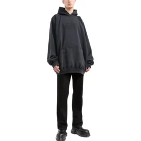 Felpe con cappuccio oversize Fashion Institute “Washed Black” 697879TMVK18190