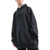 Felpe con cappuccio oversize Fashion Institute “Washed Black” 697879TMVK18190