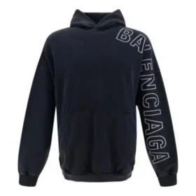 Felpe con cappuccio oversize Outline “Black Faded” 739024TOVV29034