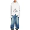 Felpe con cappuccio Paris Upside Down Oversized “White” 698156TMVD19000