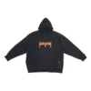 Felpe con cappuccio SBalenciaga Metallica, vestibilità oversize “Black Orange” 697879TMV891055