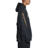 Felpe con cappuccio SBalenciaga Metallica, vestibilità oversize “Black Orange” 697879TMV891055