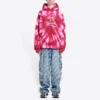 Felpe con cappuccio Tie-Dye per San Valentino, vestibilità ampia “Rosso” 675003TLVI86802
