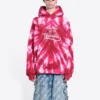 Felpe con cappuccio Tie-Dye per San Valentino, vestibilità ampia “Rosso” 675003TLVI86802