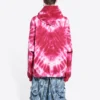 Felpe con cappuccio Tie-Dye per San Valentino, vestibilità ampia “Rosso” 675003TLVI86802
