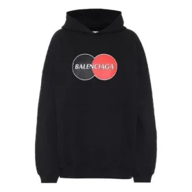 Felpe con cappuccio versione ampia a fantasia, nera, 620947TIV801000