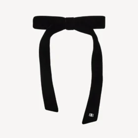 Fiocco da donna Holli per accessori per capelli fini in nero/argento lucido