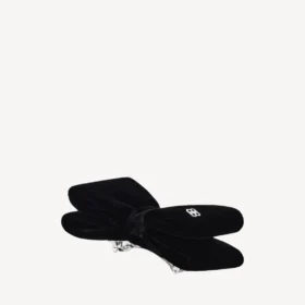 Fiocco per accessori per capelli da donna Holli in nero/argento lucido