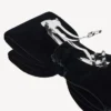 Fiocco per accessori per capelli da donna Holli in nero/argento lucido