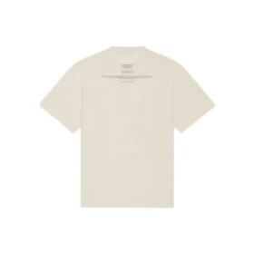 FW21 Couture Pullover a collo rotondo con stampa alfabetica squadrata e maniche corte, beige 651795TJV900905