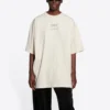 FW21 Couture Pullover a collo rotondo con stampa alfabetica squadrata e maniche corte, beige 651795TJV900905