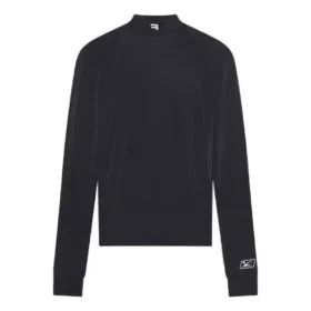 FW21 Maglia sportiva a maniche lunghe, vestibilità slim, nera 6617534B0B11077