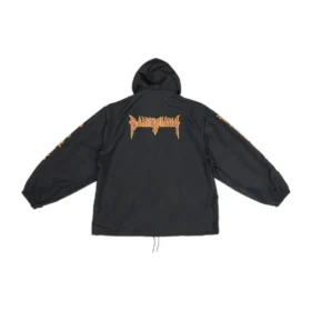 Giacca a vento con cappuccio Metallica “Black Orange” 698831TMO101000
