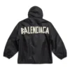 Giacca a vento con cappuccio Tape Type “Black” 738762TLO251000