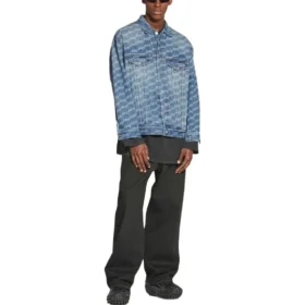 Giacca BB Monogram Large Fit “Blu” 675208TMW374437