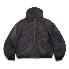 Giacca bomber con cappuccio Tape Type Light “Black” 791103TPO041000