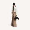 Giacca bomber corta da donna color avorio