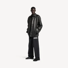 Giacca carcoat da uomo in nero