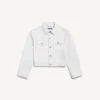Giacca classica squadrata da donna “Wings” in bianco