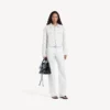 Giacca classica squadrata da donna “Wings” in bianco