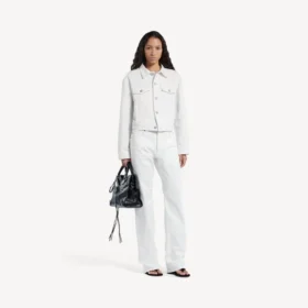 Giacca classica squadrata da donna “Wings” in bianco