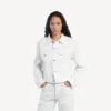 Giacca classica squadrata da donna “Wings” in bianco