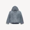 Giacca con cappuccio da uomo in Denim blu scuro Giacca con cappuccio da uomo in Denim blu scuro
