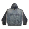 Giacca con cappuccio Paris Hybrid “Blue” 738737TNW654036