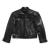 Giacca con zip destrutturata FW23 “Black Soft Buffalo Skin” 768749TMS031000