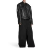 Giacca con zip destrutturata FW23 “Black Soft Buffalo Skin” 768749TMS031000