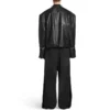 Giacca con zip destrutturata FW23 “Black Soft Buffalo Skin” 768749TMS031000