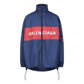 Giacca con zip e logo “Blue Red” 561466TYD338065