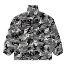 Giacca con zip mimetica “Grey” 681818TLQ121240