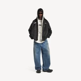 Giacca da allenatore da uomo Balenciaga | Collaborazione con la NBA, colore nero