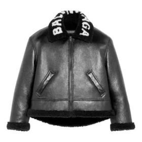 Giacca da aviatore in pelle Cocoon “Black” 646456TKS311069