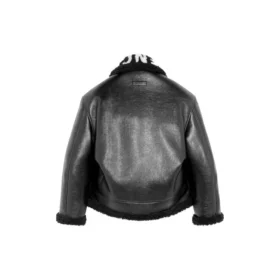Giacca da aviatore in pelle Cocoon “Black” 646456TKS311069