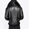 Giacca da aviatore in pelle Cocoon “Black” 646456TKS311069