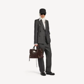 Giacca da donna sartoriale a doppio petto in blu navy scuro