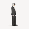 Giacca da donna sartoriale a doppio petto in blu navy scuro