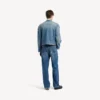 Giacca da moto in denim elasticizzato da uomo, blu scuro Giacca da moto in denim elasticizzato da uomo, blu scuro