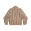 Giacca da tuta BB Monogram, vestibilità regolare “Beige Brown” 704495TML369378
