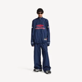 Giacca da tuta da calcio 3B da uomo nel nuovo blu navy scuro