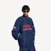 Giacca da tuta da calcio 3B da uomo nel nuovo blu navy scuro