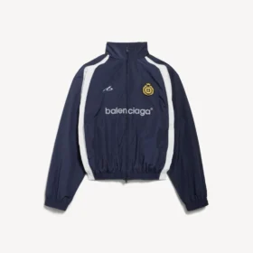 Giacca da tuta da calcio da uomo in blu marino