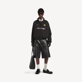 Giacca da tuta da calcio da uomo in nero