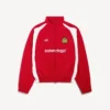 Giacca da tuta da calcio da uomo in rosso rossetto Giacca da tuta da calcio da uomo in rosso rossetto