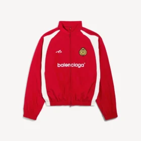 Giacca da tuta da calcio da uomo in rosso rossetto