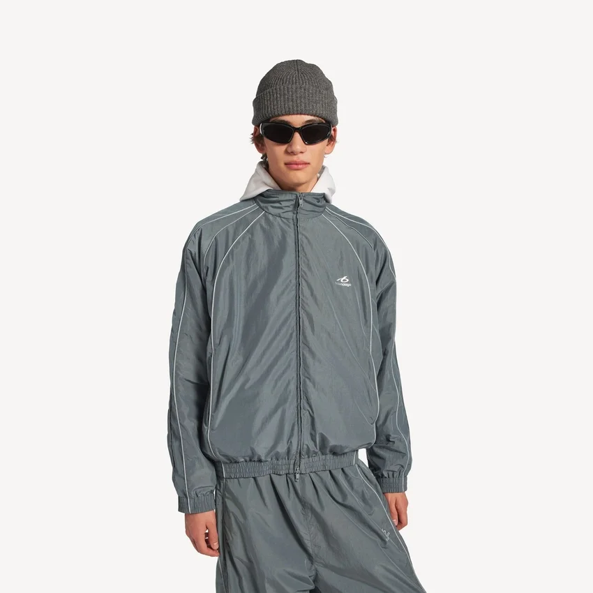 Giacca da tuta da uomo in grigio elefante Giacca da tuta da uomo in grigio elefante